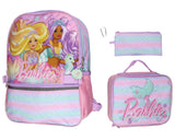 Barbie Mermaids 5-Piece 16" Backpack School Lunch Bag Set