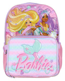 Barbie Mermaids 5-Piece 16" Backpack School Lunch Bag Set