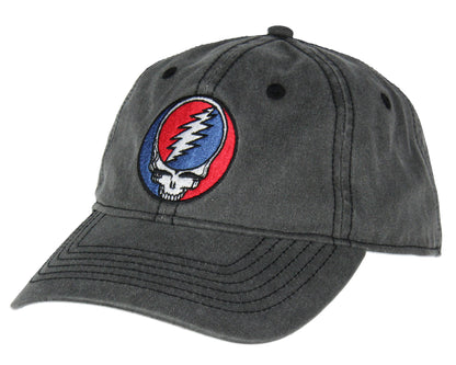 Grateful Dead Embroidered Steal Your Face Logo Adjustable Strap Slide Dad Hat Cap
