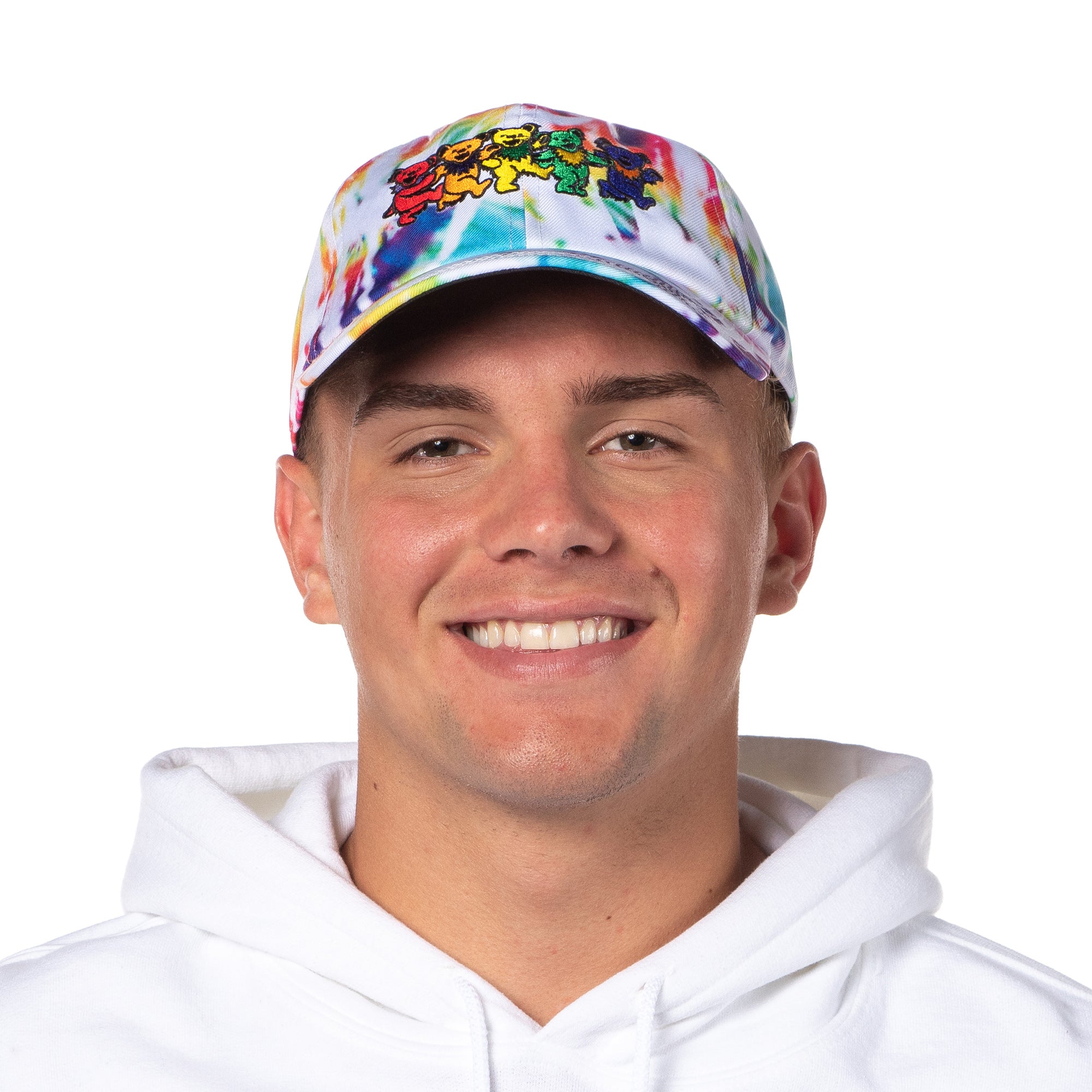 Grateful Dead Embroidered Dancing Bears Tie-Dye Adjustable Snapback Dad Hat Cap