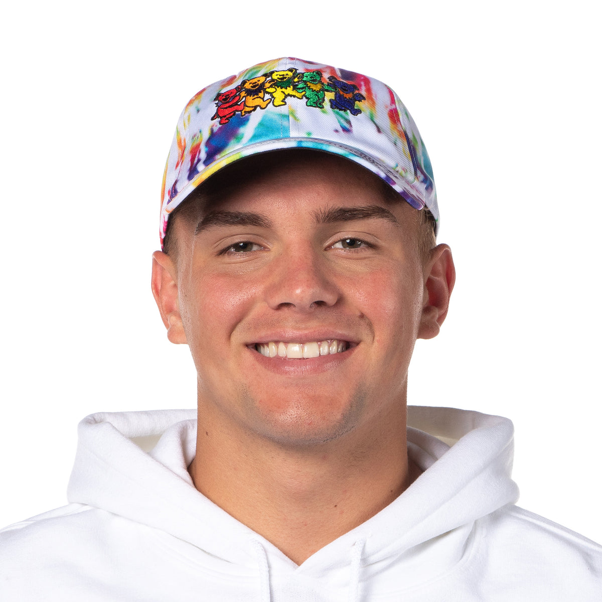 Grateful Dead Embroidered Dancing Bears Tie-Dye Adjustable Snapback Dad Hat Cap