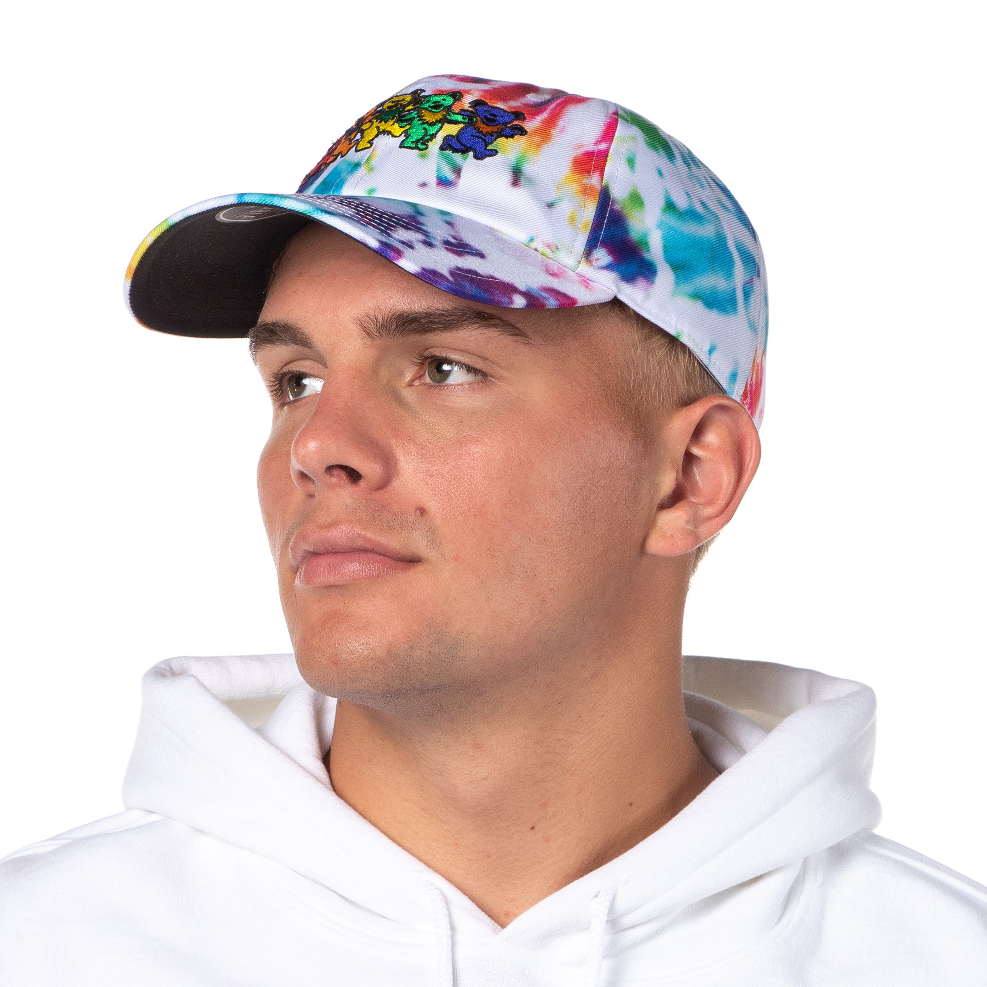 Grateful Dead Embroidered Dancing Bears Tie-Dye Adjustable Snapback Dad Hat Cap
