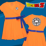 Dragon Ball Z Womens' Kanji Symbol Cosplay Costume Skater Dress