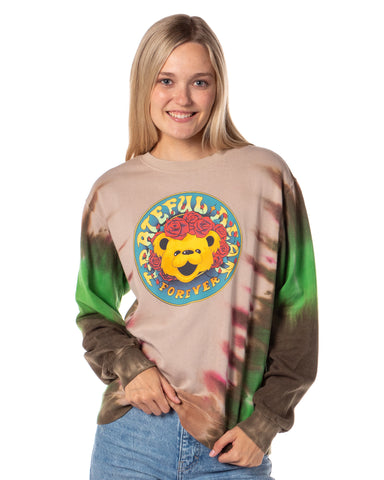 Grateful Dead Women's Forever Grateful Tie-Dye Crewneck Sweatshirt (XS)