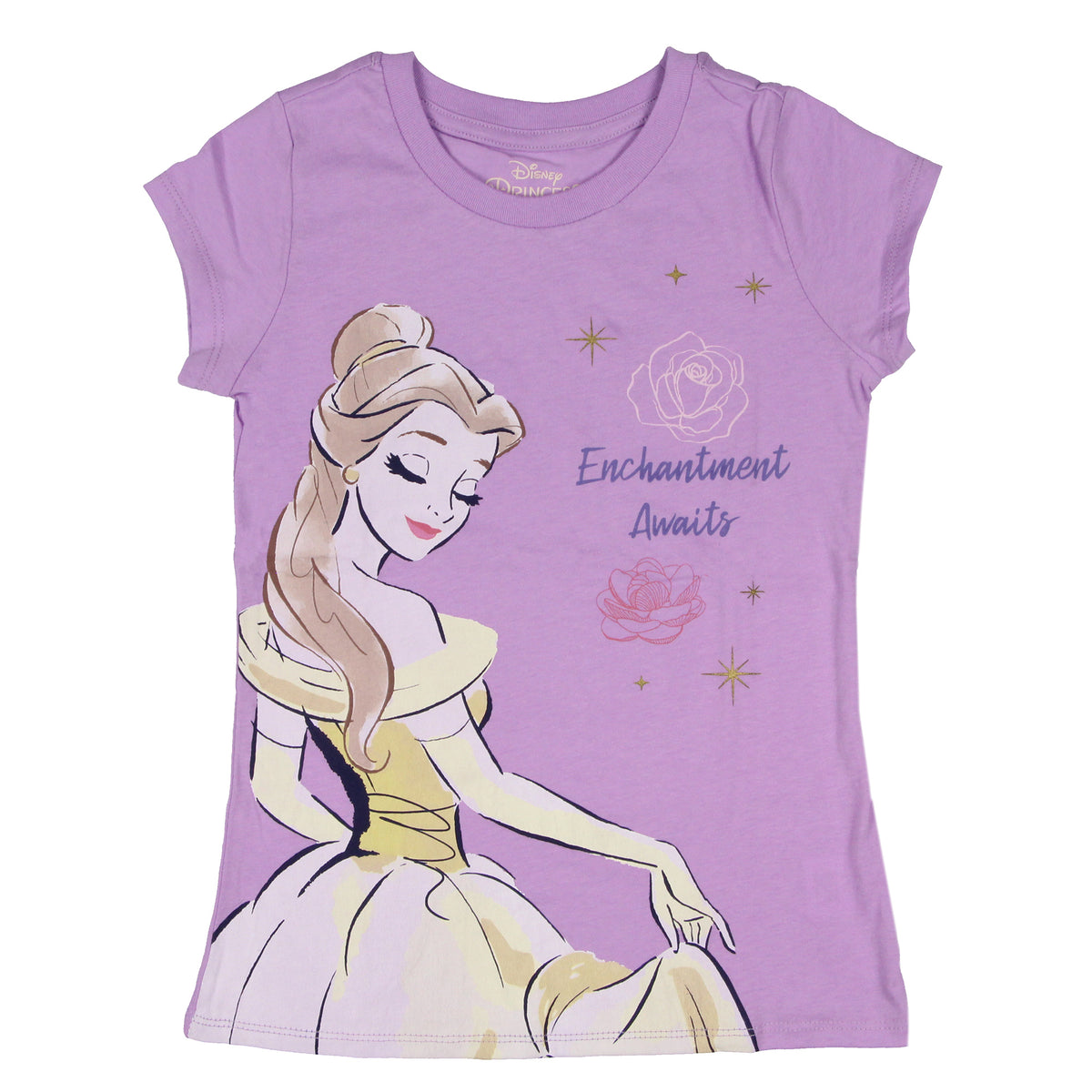 Disney Princess Girls' Belle Enchantment Awaits Graphic Print T-Shirt
