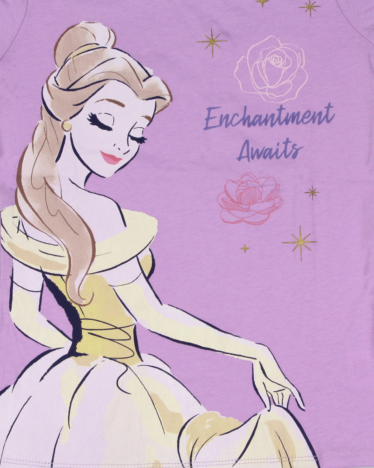 Disney Princess Girls' Belle Enchantment Awaits Graphic Print T-Shirt