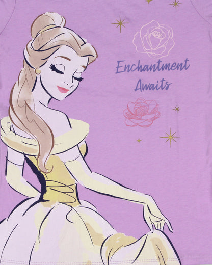 Disney Princess Girls' Belle Enchantment Awaits Graphic Print T-Shirt