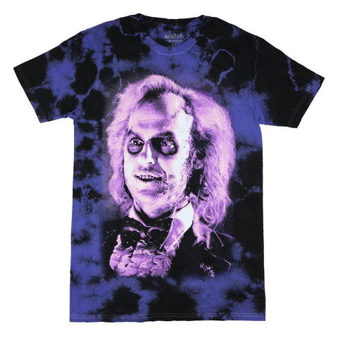 Beetlejuice Shirt Mens Front And Back Print Tie Dye Adult Graphic Tee
