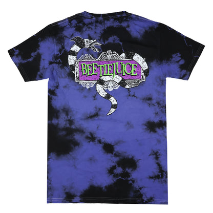 Beetlejuice Shirt Mens Front And Back Print Tie Dye Adult Graphic Tee