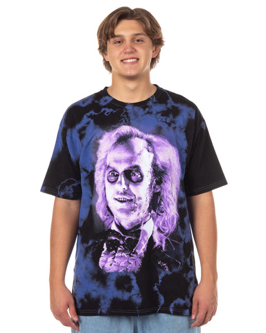 Beetlejuice Shirt Mens Front And Back Print Tie Dye Adult Graphic Tee