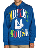 Disney Mickey Mouse Hoodie Men's Puzzled Face Block Letter Design Pullover