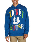 Disney Mickey Mouse Hoodie Men's Puzzled Face Block Letter Design Pullover