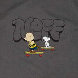 Neff Peanuts Men's Charlie Brown and Snoopy Skateboard Adventure T-Shirt (Medium)