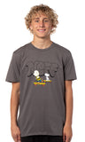 Neff Peanuts Men's Charlie Brown and Snoopy Skateboard Adventure T-Shirt (Medium)