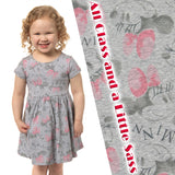 Disney Toddler Girls' Minnie Mouse Pink Bow Allover Print Design Dress