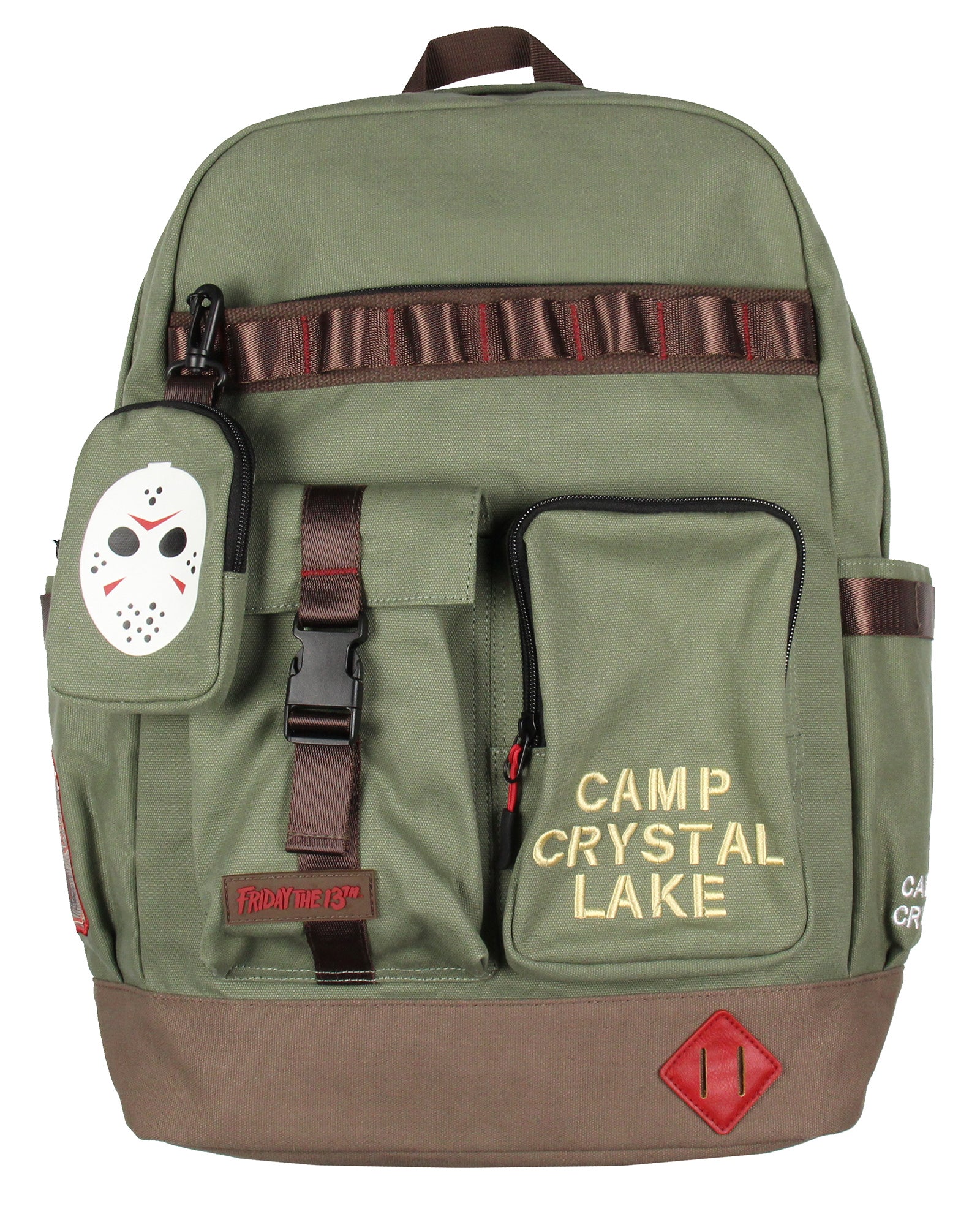 Friday the 13th Camp Crystal Lake Rugged Travel Backpack w/ Padded Laptop Sleeve