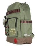 Friday the 13th Camp Crystal Lake Rugged Travel Backpack w/ Padded Laptop Sleeve