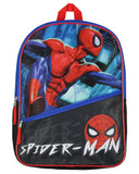 Marvel Spiderman Web Shooting Stance 16" Two Panel School Travel Backpack