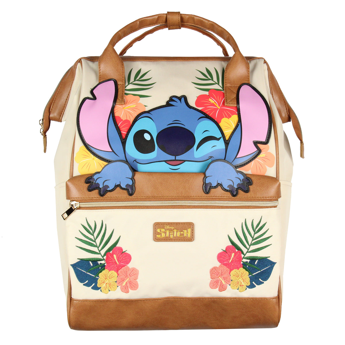 Lilo & Stitch Backpack 3D Character great Embroidered Travel Tote Bag