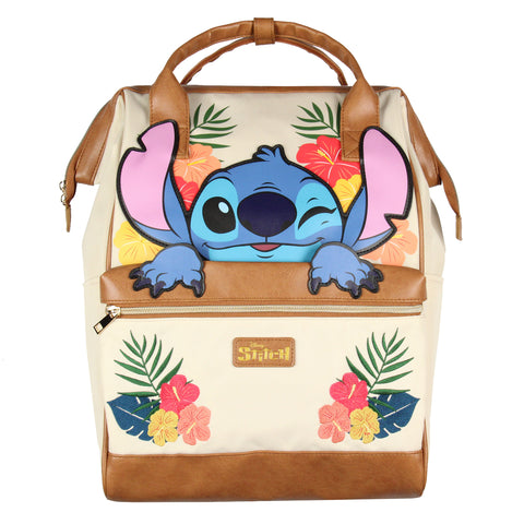 Lilo and Stitch Backpack 3D Character great Embroidered Travel Tote Bag