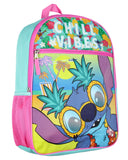 Disney Lilo & Stitch Chill Vibes Tropical 16" School Travel Backpack