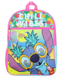 Disney Lilo & Stitch Chill Vibes Tropical 16" School Travel Backpack