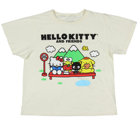 Hello Kitty and Friends Women's Bus Stop Design Cropped T-Shirt