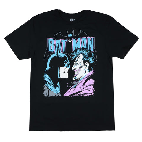 DC Comics Batman Shirt Mens The Joker Adult Short Sleeve Graphic Tee (L)