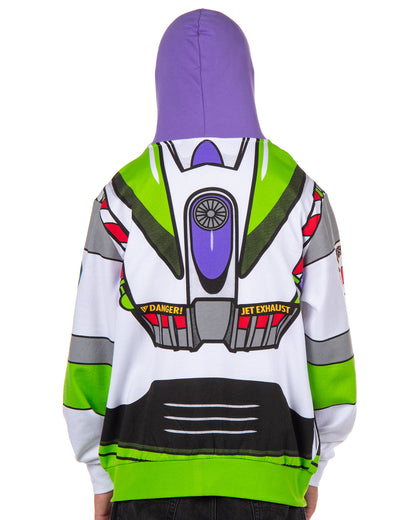 Disney Pixar Toy Story Men's I Am Buzz Lightyear Costume Adult Zip Hoodie