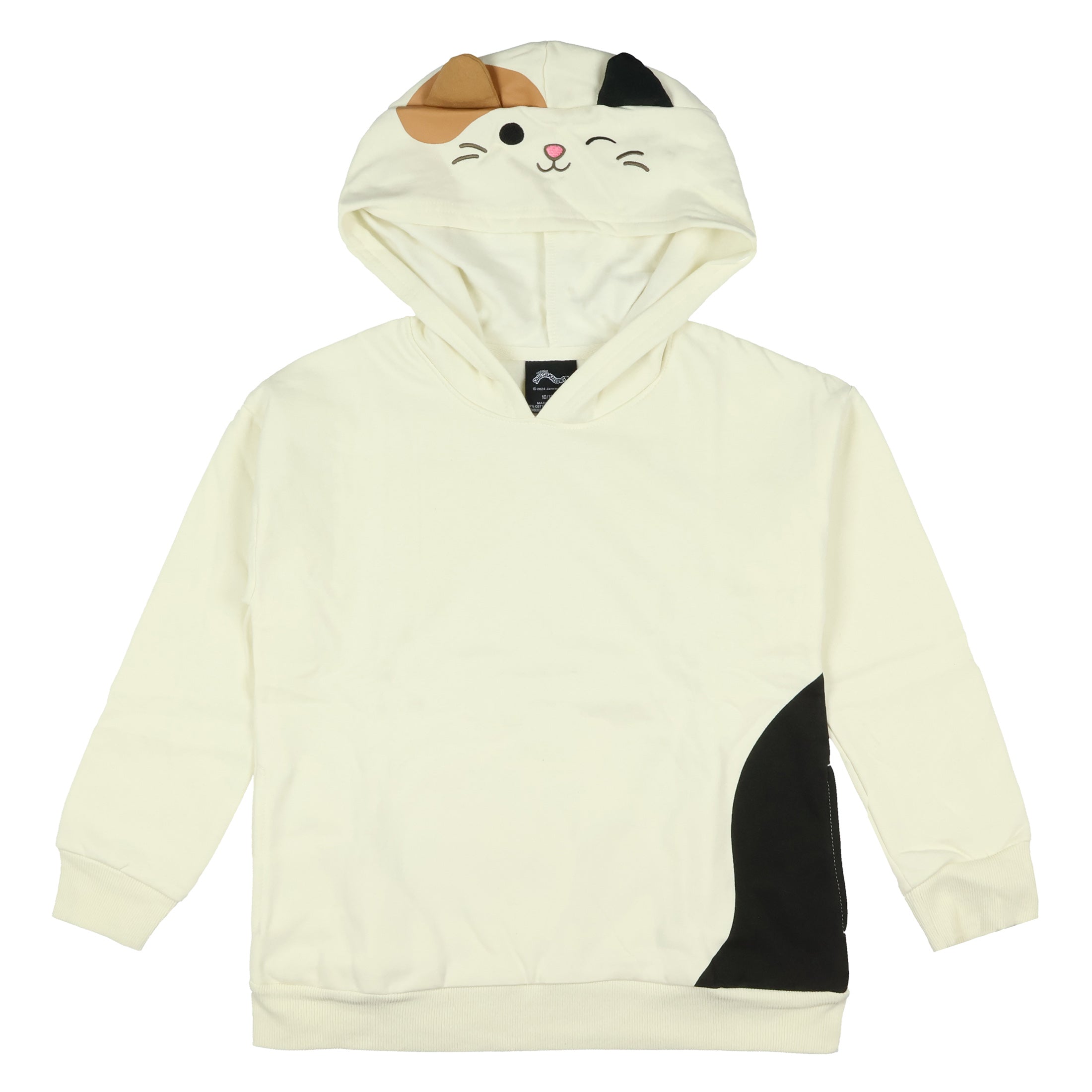 Squishmallows Hoodie Girls' Cam The Cat 3D Plush Ears Sweatshirt