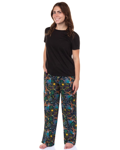 Disney Women's Encanto Allover Character and Drawings Lounge Pajama Pants
