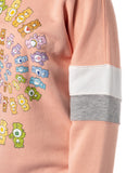 Care Bears Women's Colorful Bear Spiral Varsity Pullover Sweater