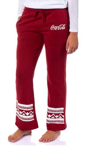 Coca-Cola Women's Holiday Junior's Sweatpants Flair Lounge Pajama Pants