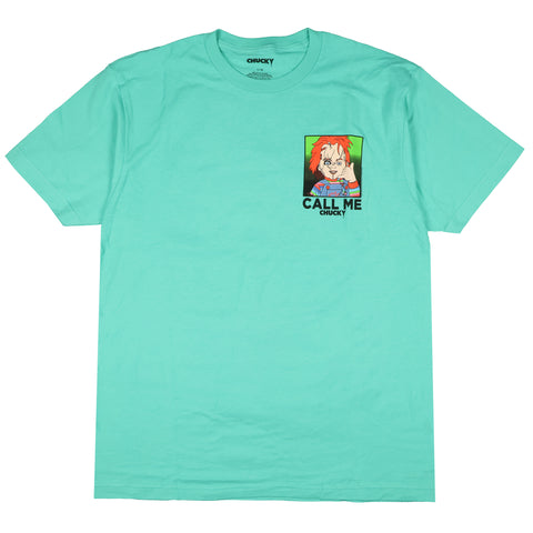Chucky T Shirt Call Me Horror Movie Mens Adult Front Back Graphic Print