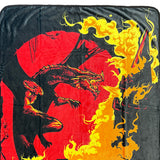 Dungeons & Dragons Blanket D&D Castle Red Inferno Dragon Throw 45" X 60"