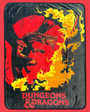 Dungeons & Dragons Blanket D&D Castle Red Inferno Dragon Throw 45" X 60"