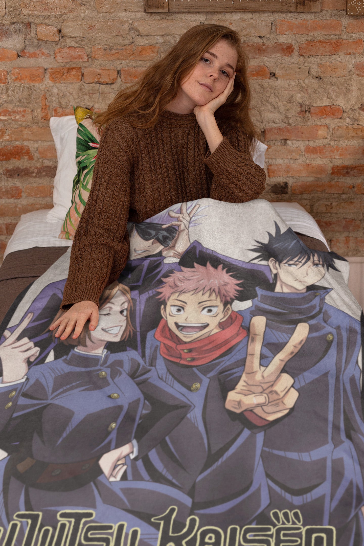 Jujutsu Kaisen Anime Throw Blanket | Main Four Poster Fleece Throw Blanket 45x60