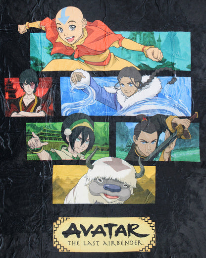Avatar The Last Airbender Character Panel Fleece Throw Blanket 45x60
