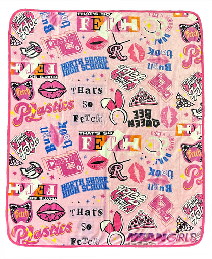 Mean Girls Blanket Thats So Fetch Plastics Icons Fleece Throw 45" X 60"