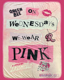 Mean Girls Blanket We Wear Pink On Wednesdays Throw 45" X 60"
