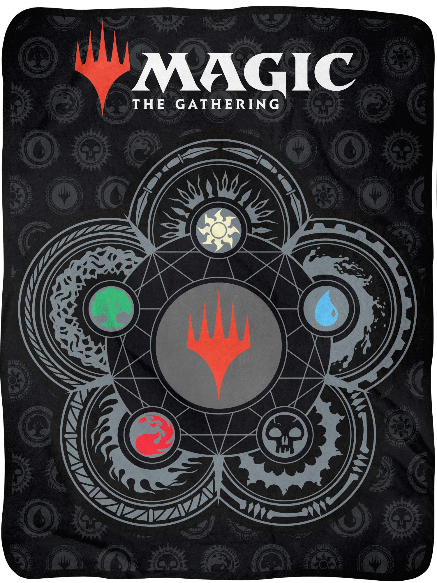 Magic The Gathering Ability Emblem Crest Plush Fleece Throw Blanket 46" x 60"