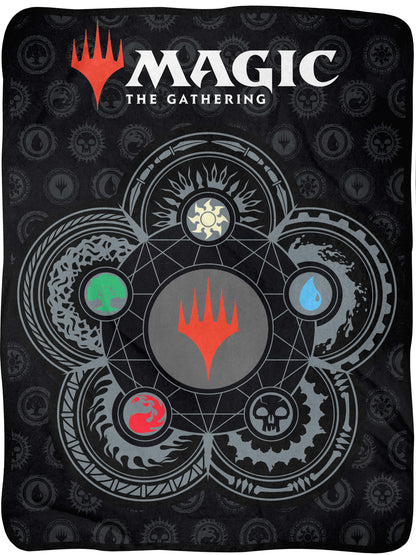 Magic The Gathering Ability Emblem Crest Plush Fleece Throw Blanket 46" x 60"
