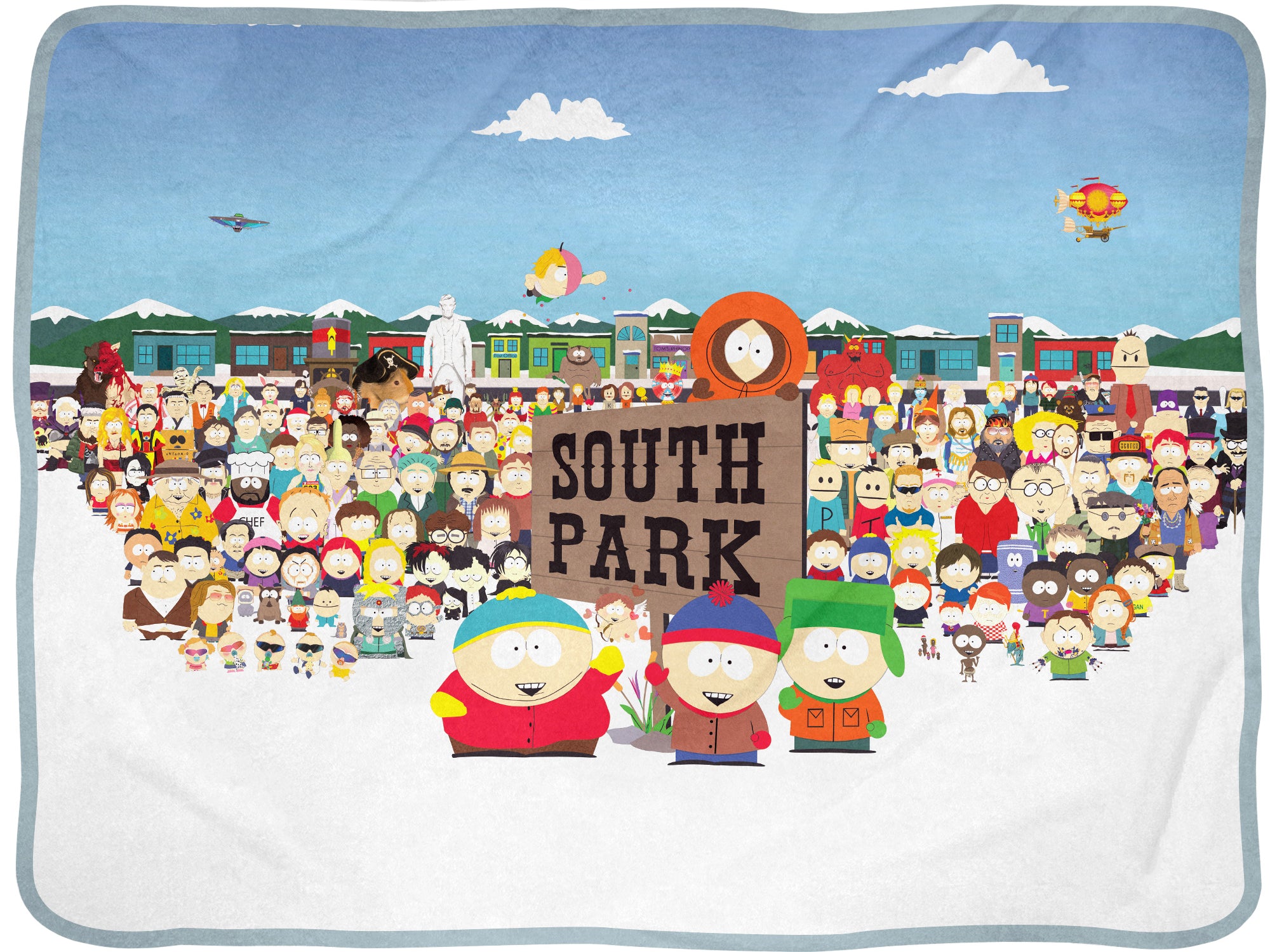 South Park Community Group Shot Soft Fleece Throw Blanket 46" x 60"