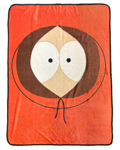 South Park Blanket Kenny Allover Orange Parka Design Plush Fleece Throw
