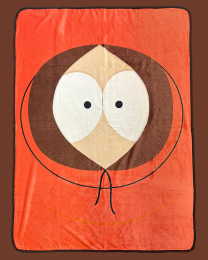 South Park Blanket Kenny Allover Orange Parka Design Plush Fleece Throw