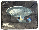 Star Trek Blanket The Next Generation USS Enterprise Fleece Throw 45" X 60"