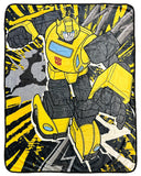Transformers Throw Blanket Bumblebee Soft Cozy Plush Fleece Blanket 45" x 60"
