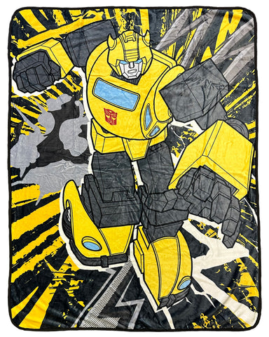 Transformers Throw Blanket Bumblebee Soft Cozy Plush Fleece Blanket 45" x 60"