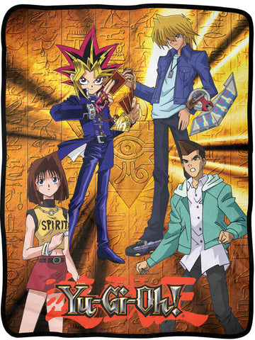 Yu-Gi-Oh! Anime Throw Blanket | Character Poster Fleece Throw Blanket 45" x 60"