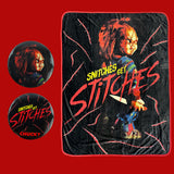 Child's Play Throw Blanket Snitches Get Stitches Soft Blanket With Buttons 45" x 60"